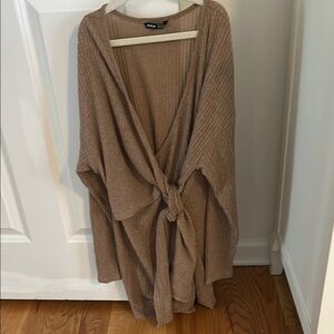 Beige Ribbed Knit Sweater SHEIN  brand new tags removed